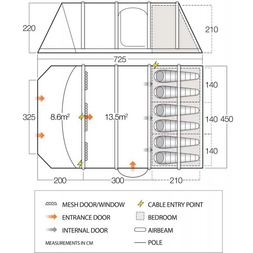 Vango Icarus Air Vista 600XL Tent - Image 2