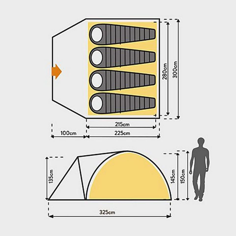 Cairns 4 Deluxe Nightfall™ Tent - Image 2