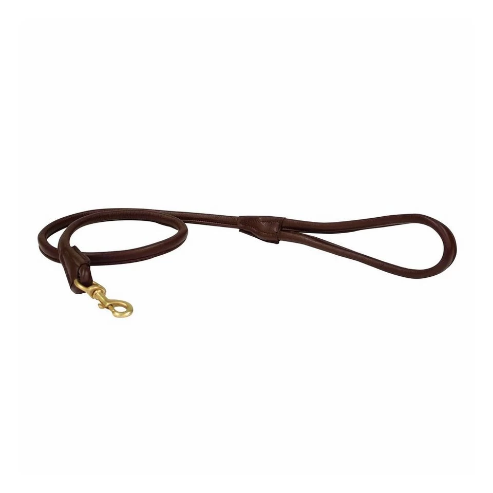 Weatherbeeta Rolled Leather Lead Brown - Image 3